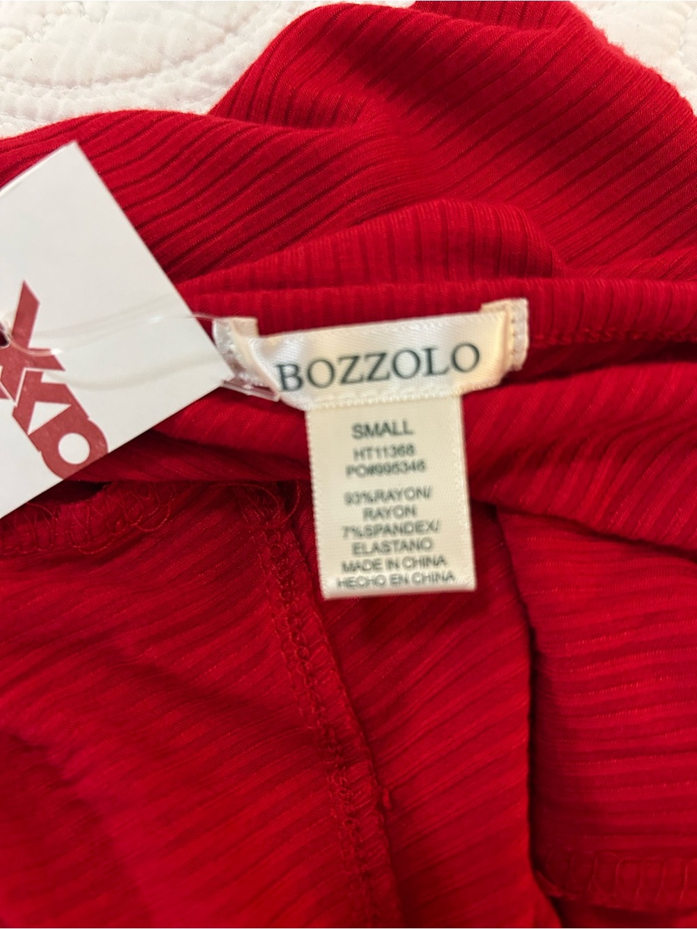 Red V-Neck Short Sleeve Women's Crop Top - Picture 3 of 5